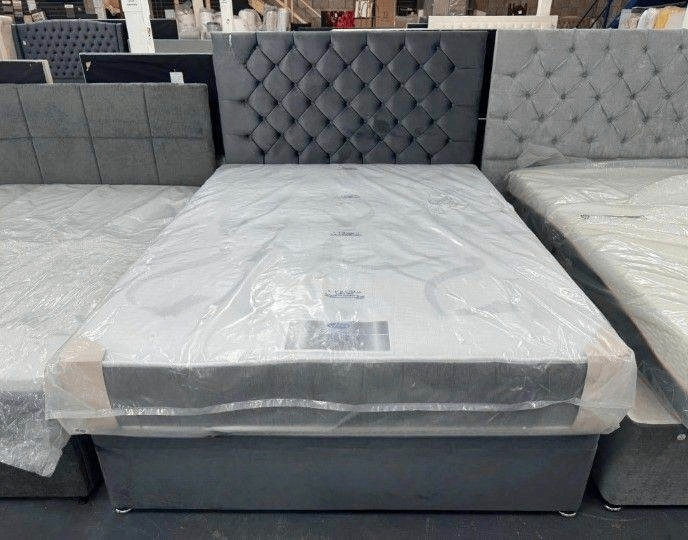 🌹5ft King Size DIVAN Bed Base With Mattress Brand New ~ Same Day Delivery Order Now FAST DELIVERY 