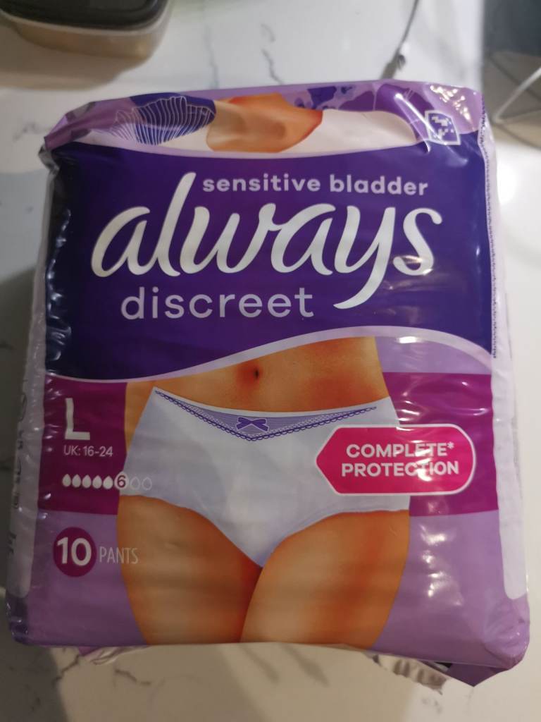 BRAND NEW Always discreet 10 pants L