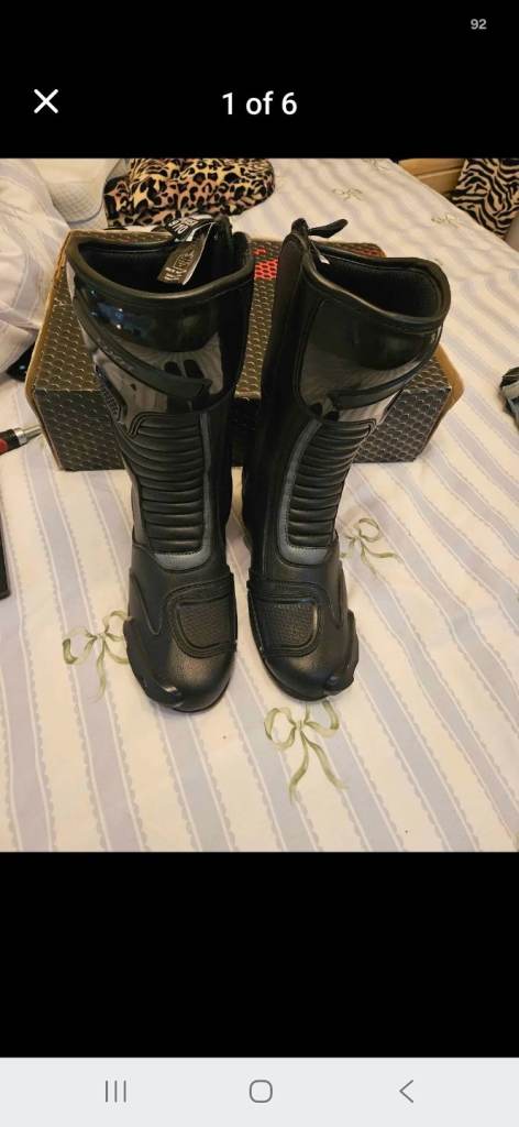 As new motorcycle boots 