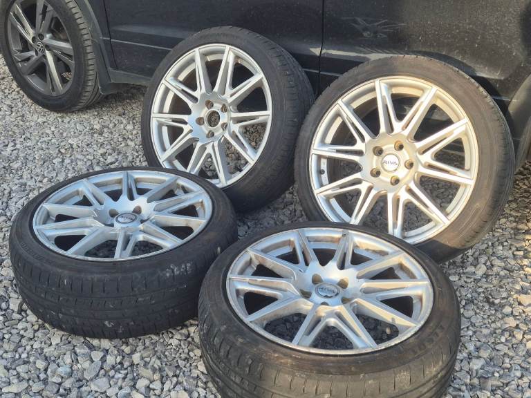 🌟18 inch 5x108 Alloy wheels with MATCHING TYRES 7M++ FORD JAGUAR VOLVO 