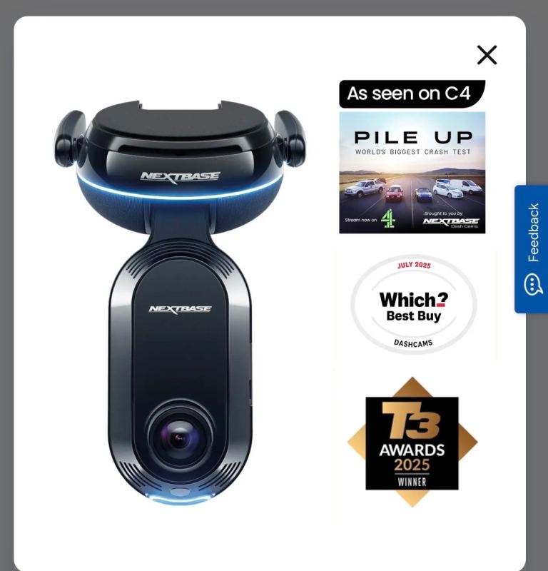 Nextbase IQ 4k Smart Dash Cam(FRONT CAM)