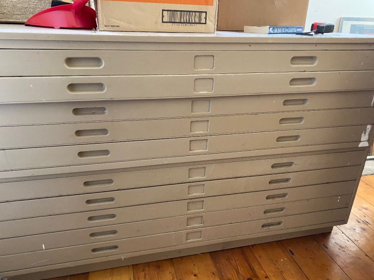 Two large plan chests 