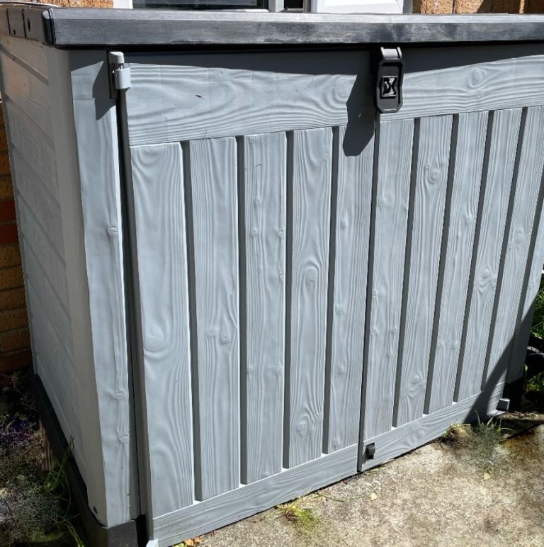 Keter Grey Plastic Bin / Bike Storage shed 