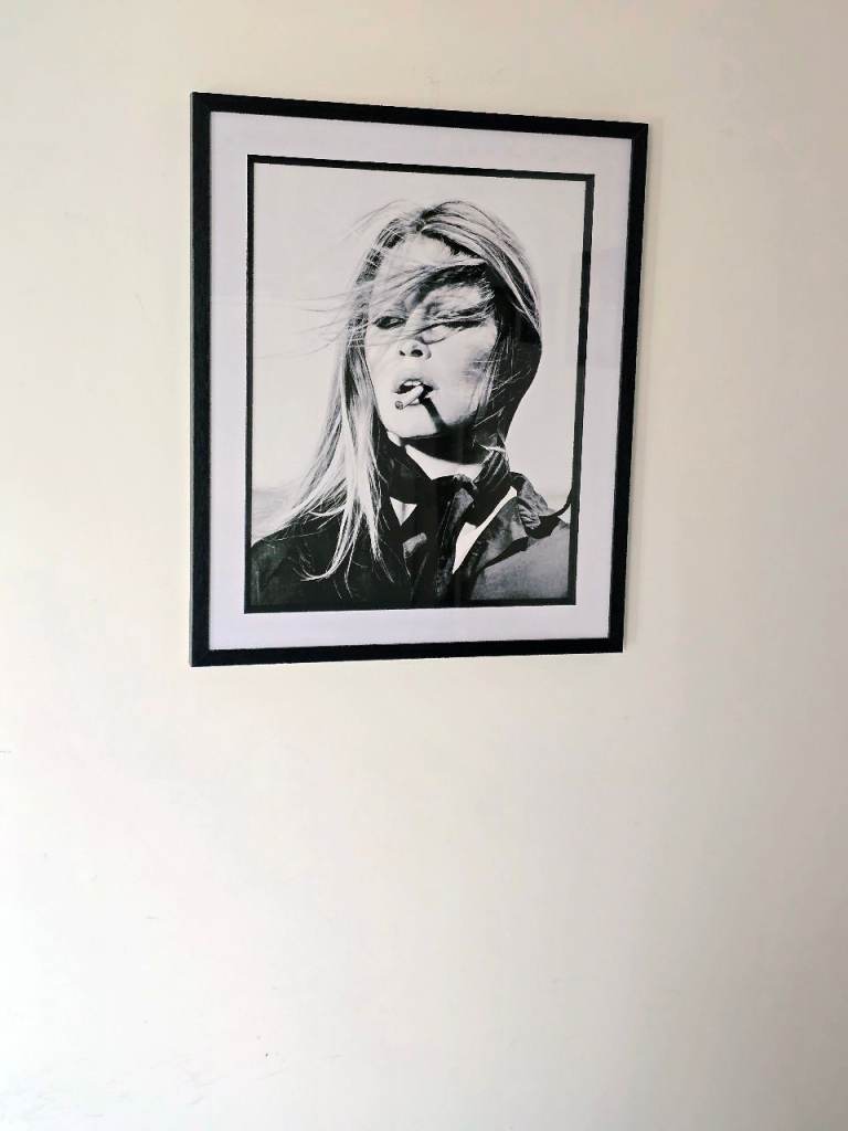 Brigitte Bardot framed Cigar photograph 60 x 50cm