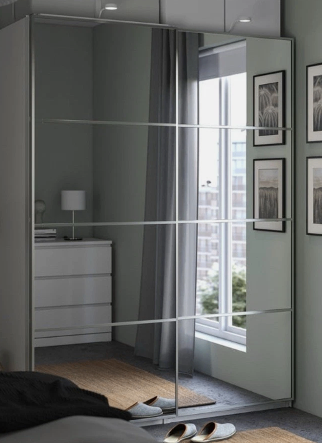 IKEA pax Panelled Mirror Sliding Doors (doors only) FREE DELIVERY 089