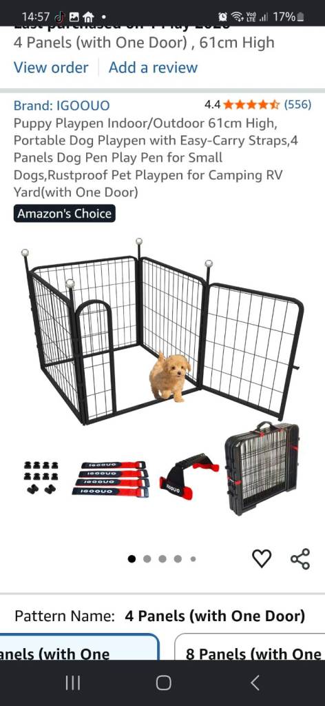 Puppy play pen/crate