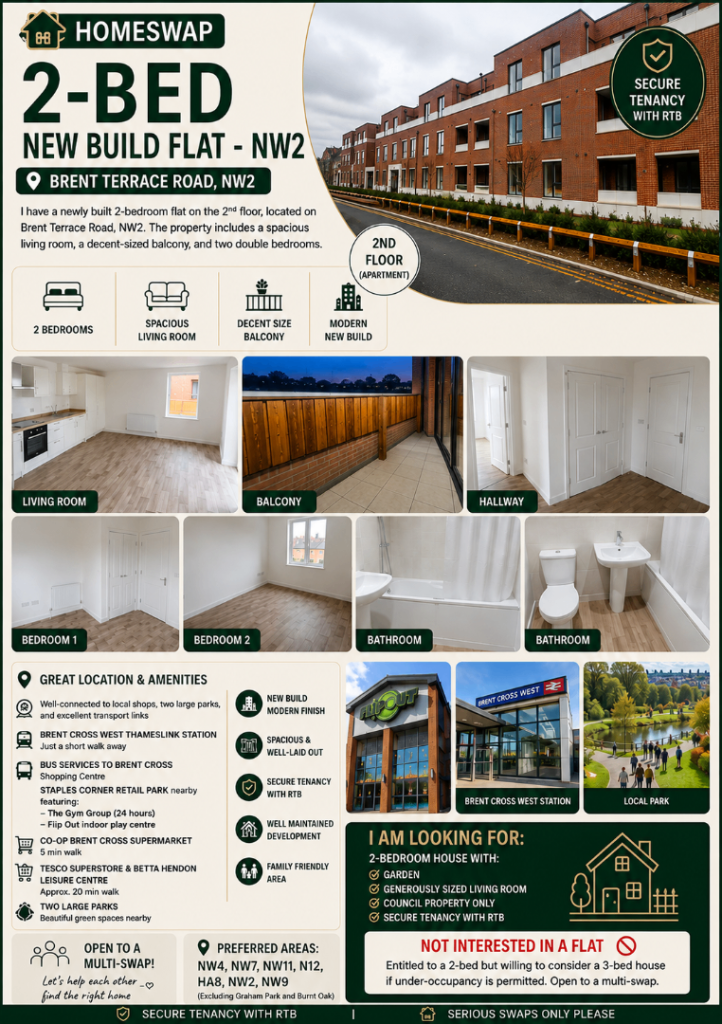 home swap London NW2