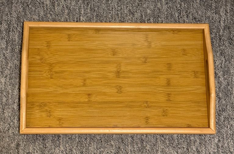 Natural Bamboo Breakfast Serving Tray – Wooden Bed / Sofa Tray
