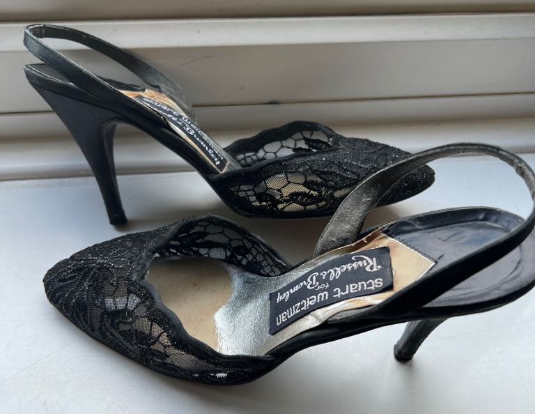 Russell & Bromley Women’s black lace vintage 