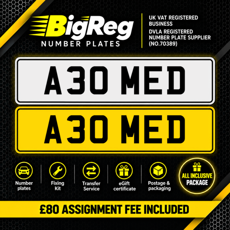 A30 MED AHMED OLD PREFIX PRIVATE REGISTRATION CHERISHED NUMBER PLATE.