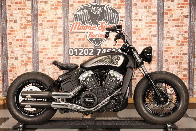 2021 INDIAN SCOUT BOBBER TWENTY MSR CUSTOM - 6,832 MILES - JEKILL AND HYDE PIPES