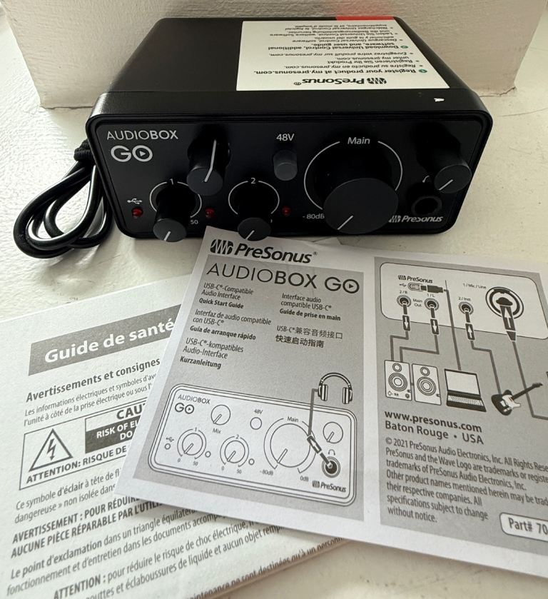 PreSonus AudioBox GO Audio Interface - As New with Manuals