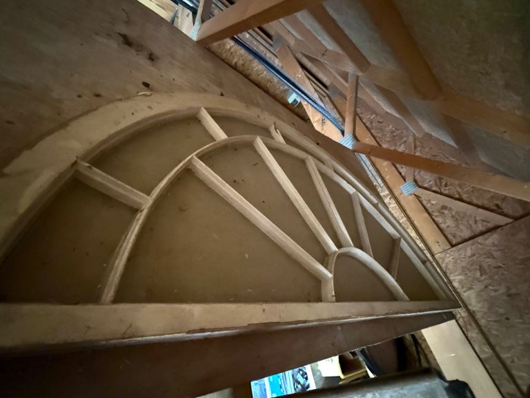 Large reclaimed Victorian fanlight window 1.6m