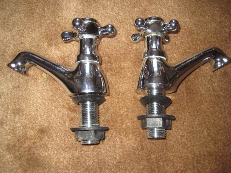 image for Pair of Hudson Reed Chrome Basin Taps for £30.00