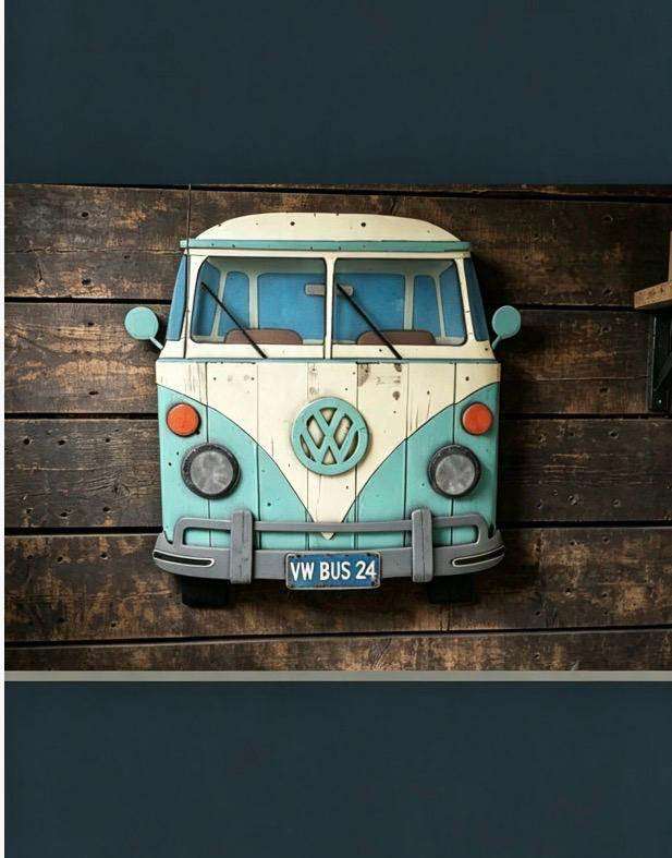 VW Camper Van Wooden Wall Art 