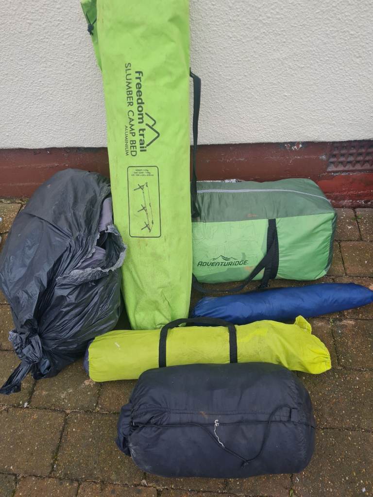 Tent  with accessories camp bed  chair