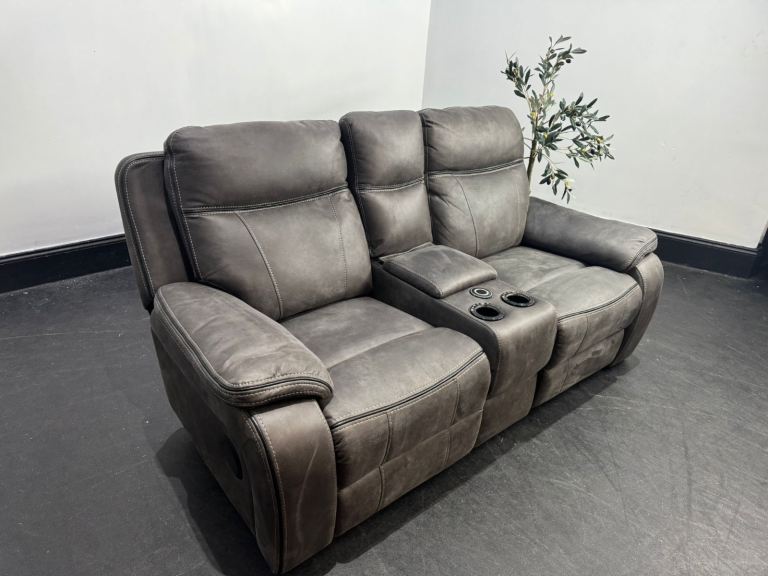 DFS Standard Fixed Back Charcoal Grey 2 Seater Sofa  £150 Free Local Delivery