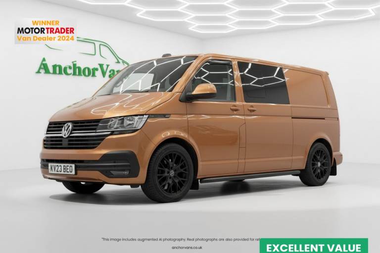 2023 Volkswagen Transporter Crew Cab LWB L2H1 T32 Tdi Kombi Highline Air Con Cam EURO 6 NO VAT Cr...