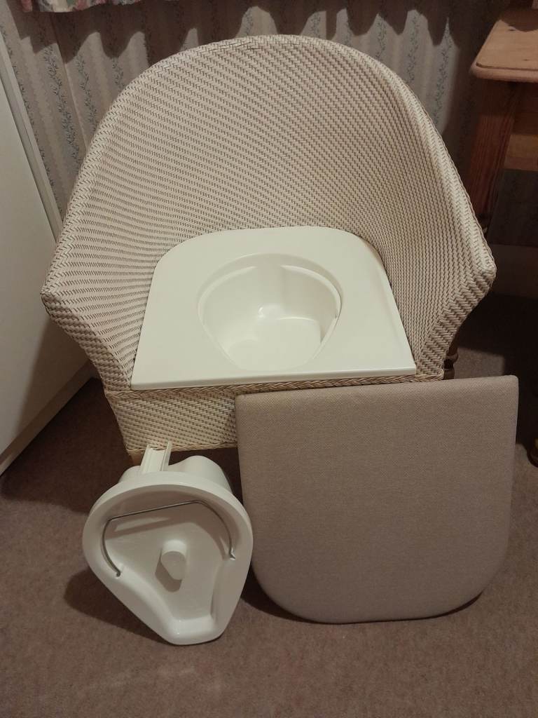 Basketweave Commode Chair by Gordon Ellis & Co - excellent condition