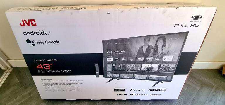 JVC 43-inch Smart HD HDR LED TV, model LT-43CA420 boxed as new