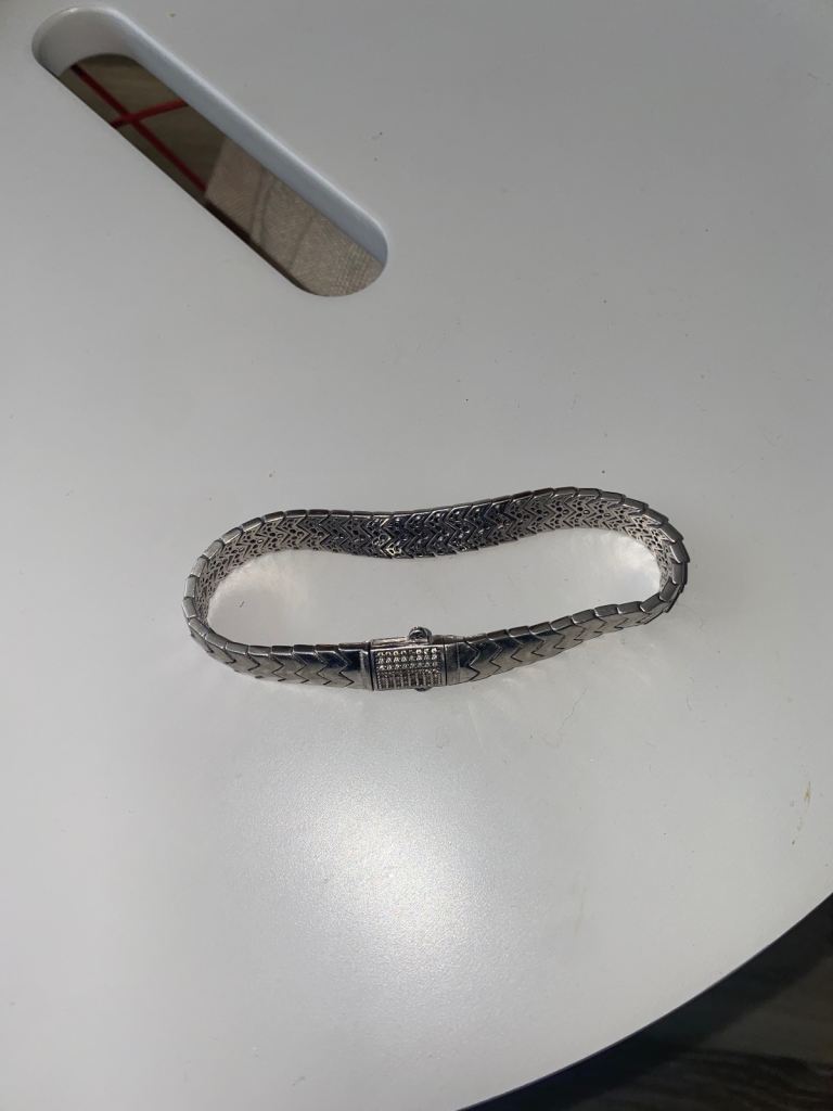 925 vintage-style sterling silver link bracelet