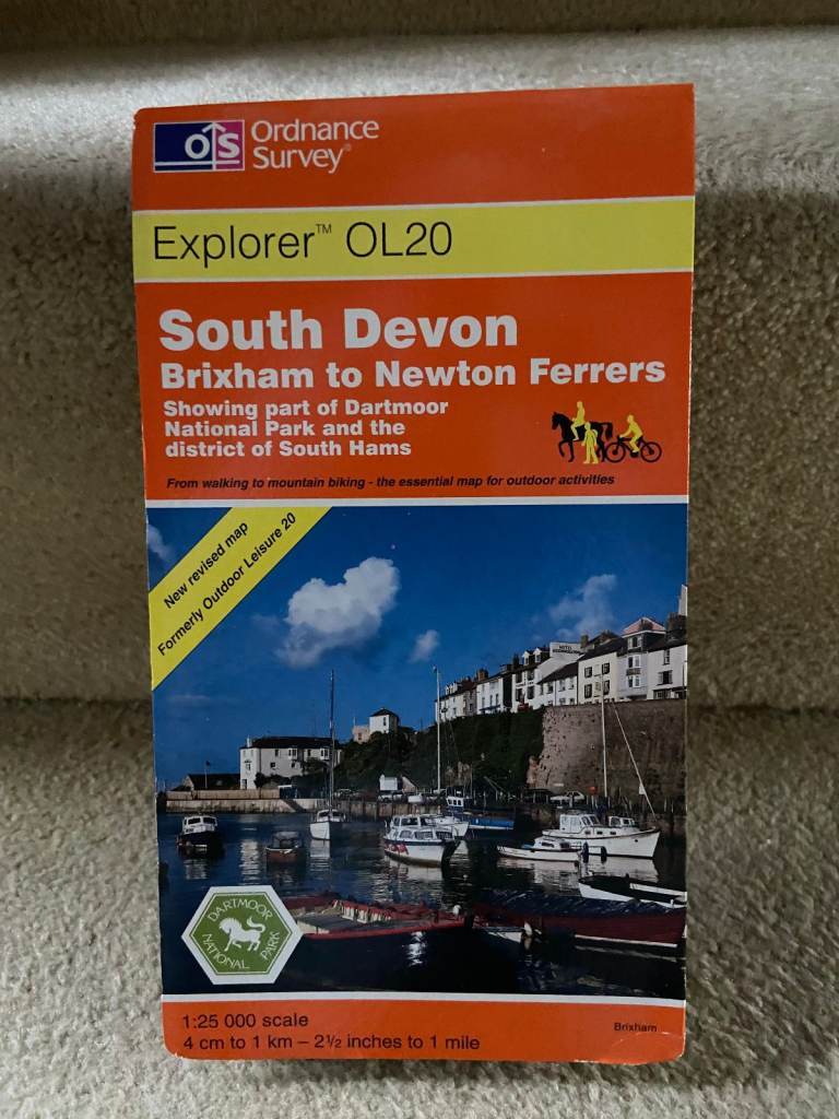 Explorer map of south Devon
