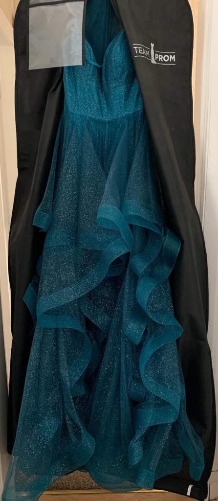Angel Forever Peacock Blue Prom Dress