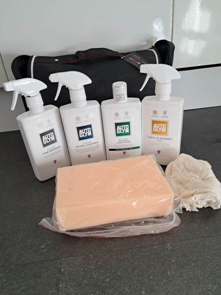 Auto glym car cleaning kit.
