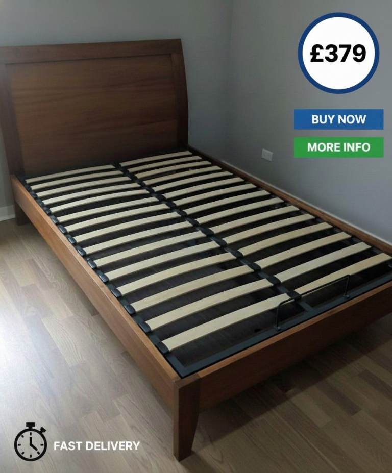 Double Solid Oak Wooden Ottoman Bed Frame (£100) (SAME DAY DELIVERY AVAILABLE)
