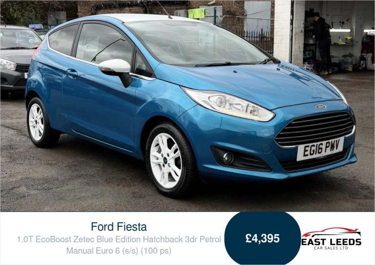 2016 Ford Fiesta 1.0T EcoBoost Zetec Blue Edition Hatchback 3dr Petrol Manual Euro 6 (s/s) ( Hatc...