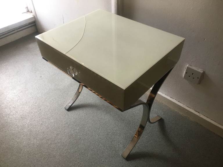 Glass drawer unit bedside table