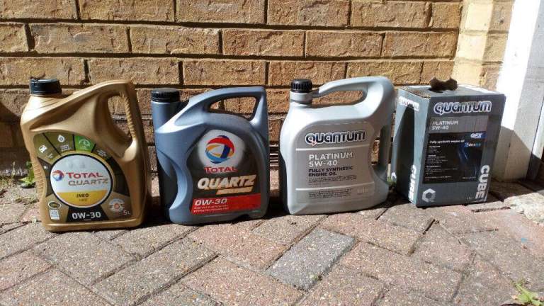 Total Quartz Ineo First 0w-30 Advanced Synthetic Engine Oil and Quantum Platinum 5W-40 