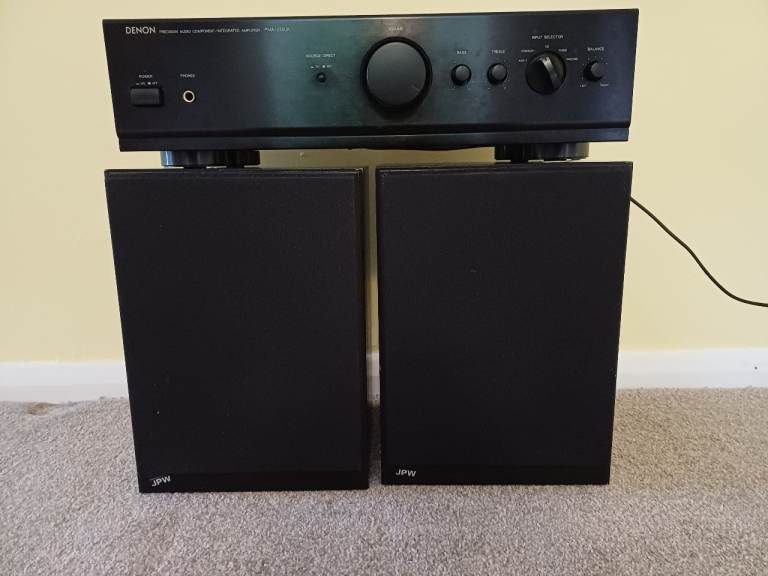 Denon PMA-255UK Amplifier and two JPW Speakers with cable.