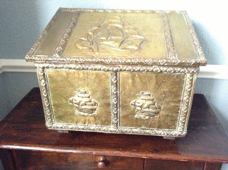 Brass Log/Coal Box