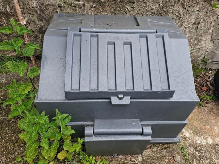 Garden Composter Bin - Grey Plastic, Good Condition