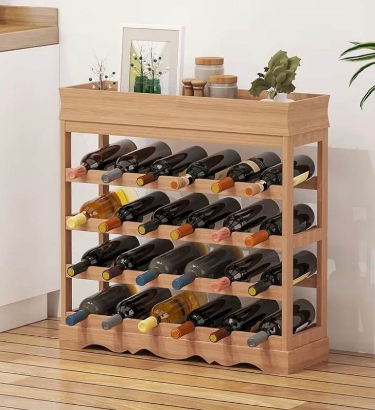 Used Wooden Wine Rack - Holds 20 Bottles
