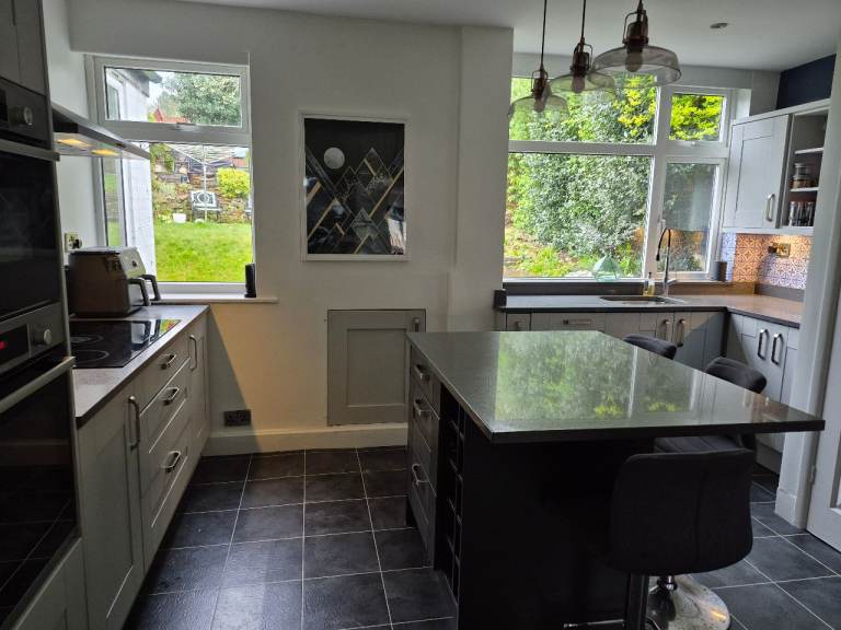 Used kitchen with granite worktops