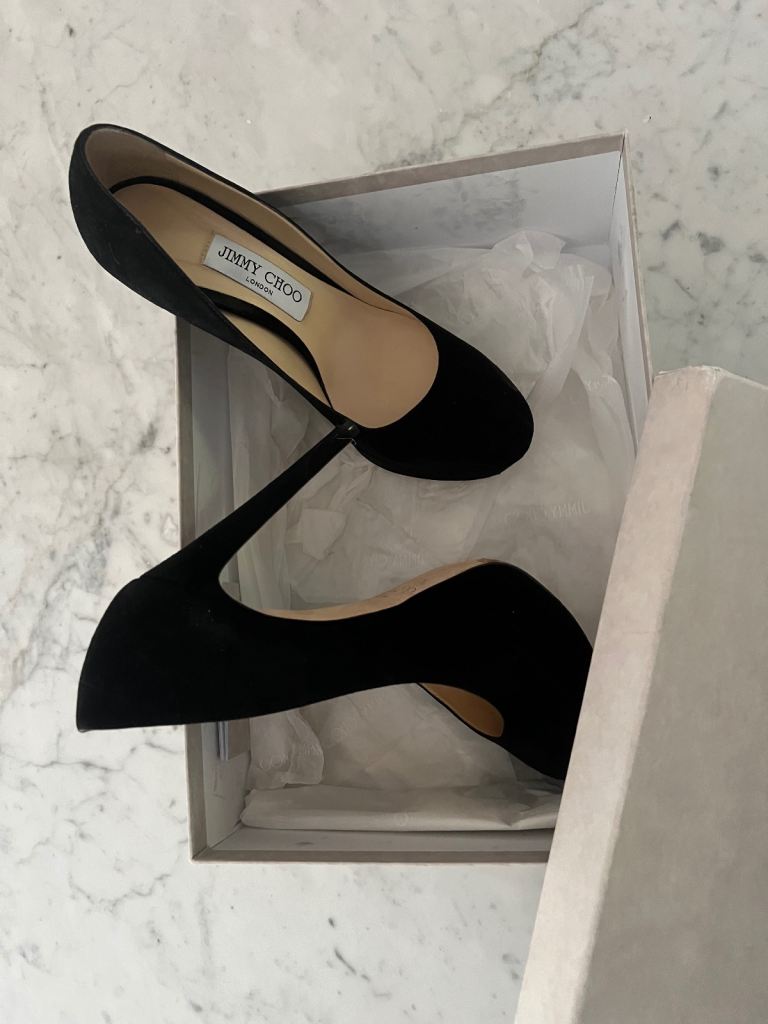 Jimmy Choo suede stiletto heels size 37 (4 UK) 