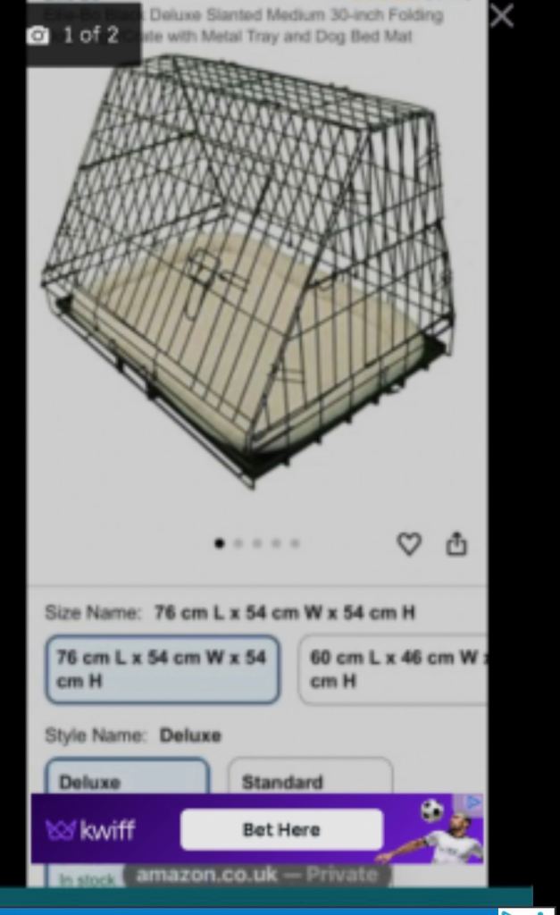 New dog cage for car boot