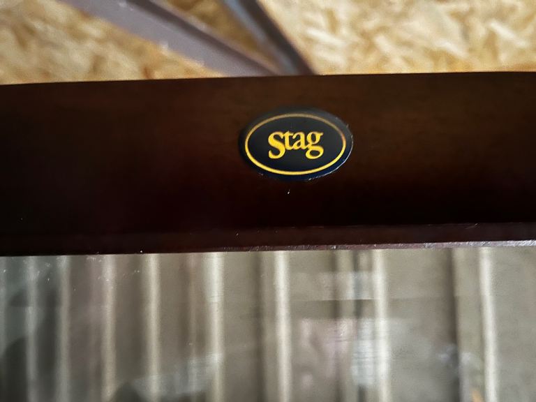 Authentic Stag Midcentury Mahogany Glass Display China Cabinet