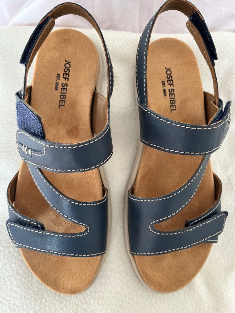 JOSEF SEIBEL Womens Sandals – Blue, Size 6 (39) 