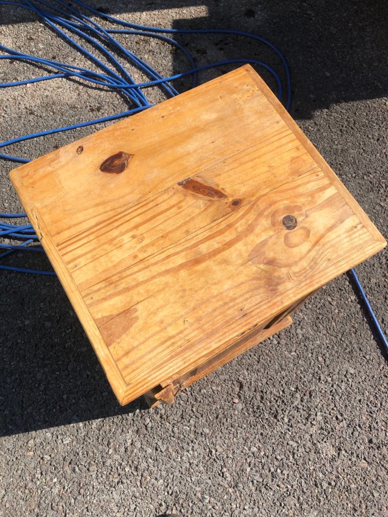 Mexican pine bedside table / cupboard