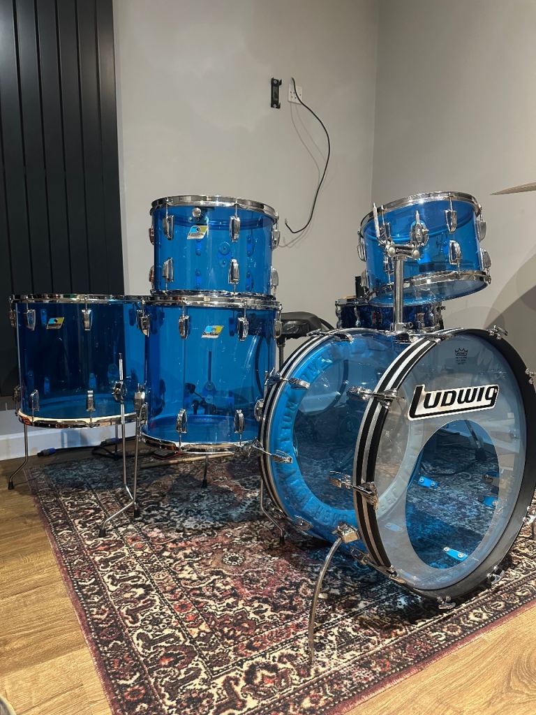 1976 Ludwig Vistalite Drum Kit Vintage And Rare 
