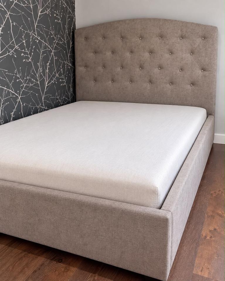 Double Bed with Upholstered Headboard – As Good As New