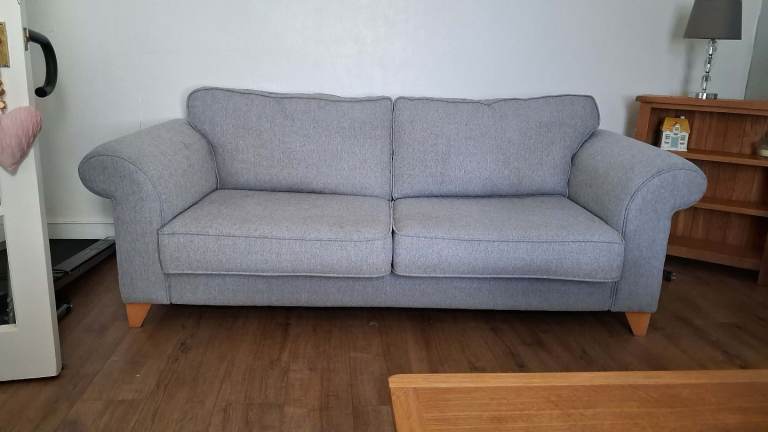 Immaculate 3 seater sofa, accent chair and footstool
