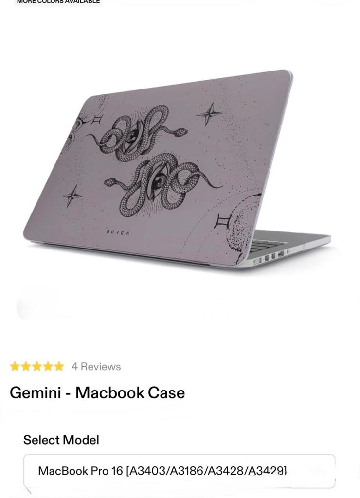 BURGA MacBook Pro 14 laptop Case - astrological tarot occult witchy ~ Gemini