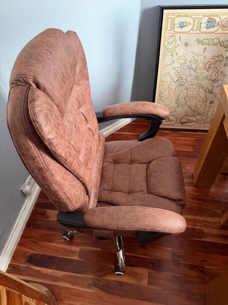 Comfortable Brown Office Chair - Good Condition