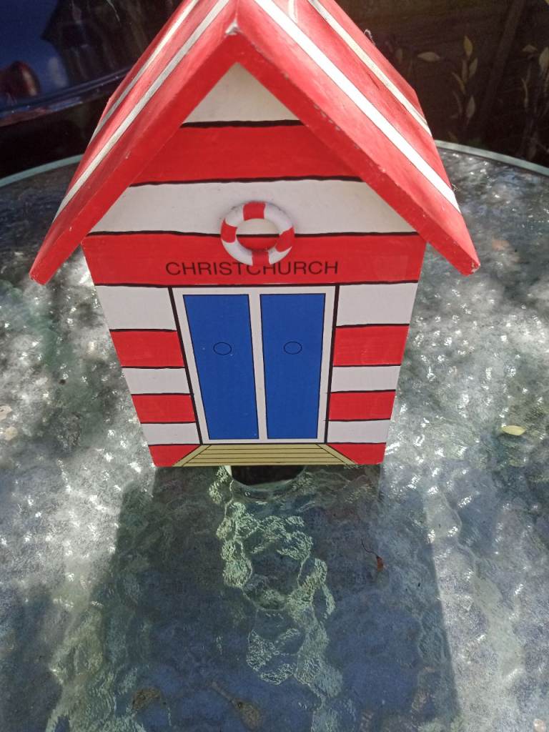 Christchurch Beach Hut Money Box or decoration