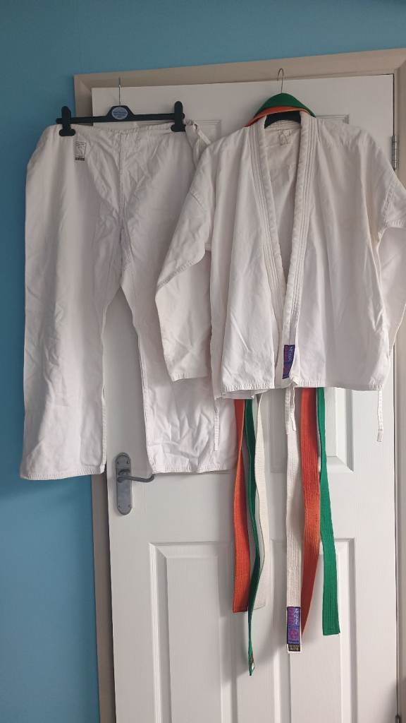 Karate gi and groin guard 