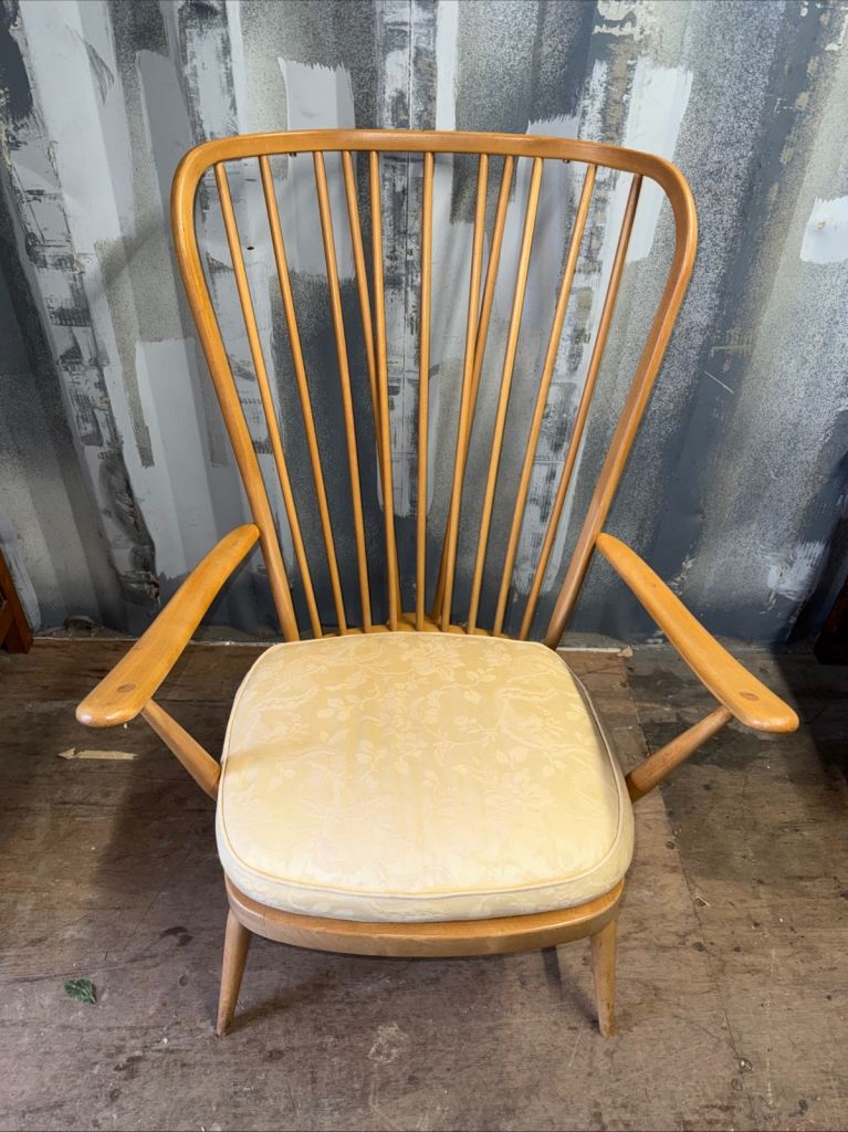 Vintage Ercol High Back Chair Blue label No. 478 Blonde Delivery Available